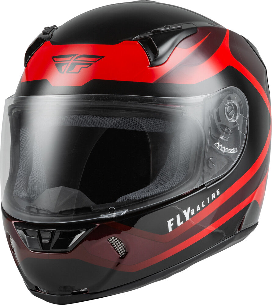 Fly Racing Revolt Rush Street Motorcycle Helmet (Red / Black)