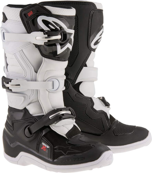 Alpinestars Youth Tech 7S Boots (Black/White) Size 3