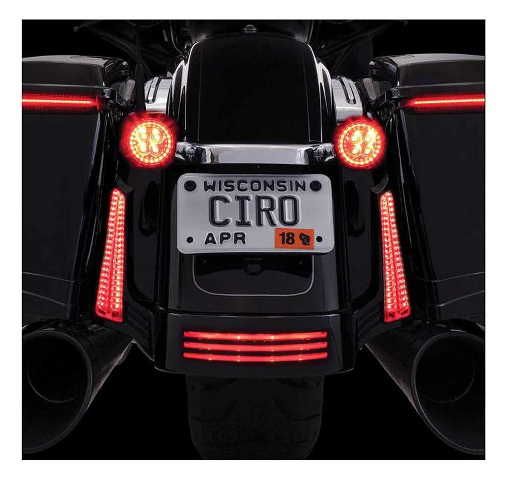 Ciro Fang® Rear LED Signal Light Inserts (Black w/ Clear Lens) 45421