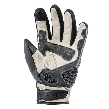Tourmaster Trailbreak Leather Motorcycle Gloves (Sand/Gray)