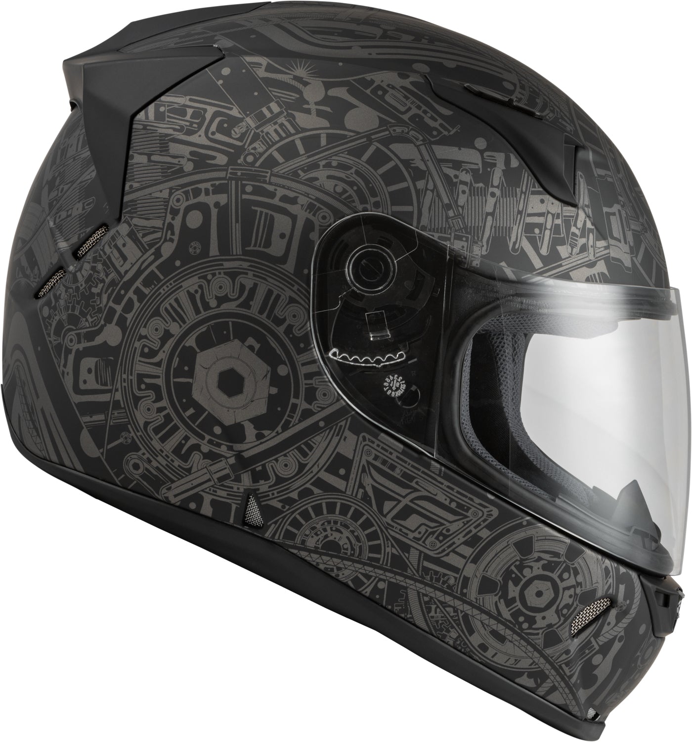 Fly Racing Revolt Matrix Street Helmet (Matte Grey)