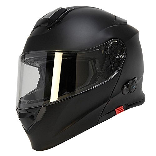 TORC T28B Bluetooth Integrated Motorcycle Helmet (Matte Black) - Medium