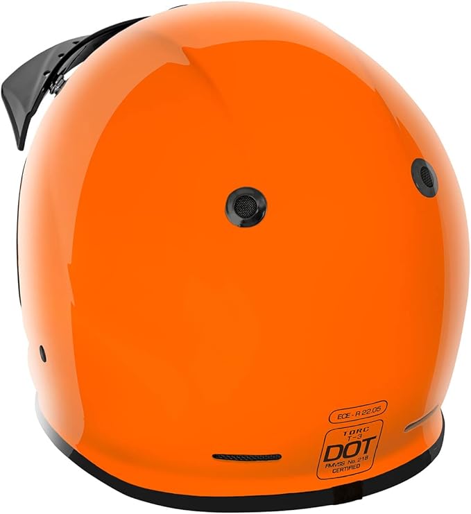 TORC T3 Retro Motorcycle Helmet (Gloss Orange)