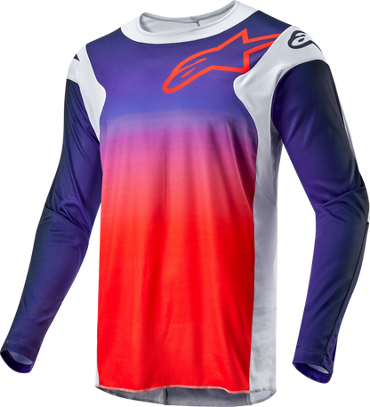 Alpinestars Men's Racer Hoen MX Jersey (Light Grey/Hot Orange/Black) - 2XL