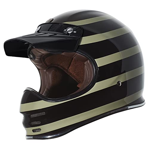 TORC T3 Retro Classic Full-Face Motorcycle Helmet (Gloss Jail)