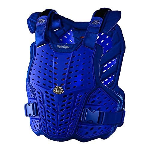 Troy Lee Designs Motocross Motorcycle Dirt Bike Chest and Back Protector for Adult Men Women and Unisex, Rockfight (XS/SM, Blue)