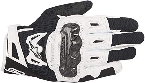 Alpinestars SMX-2 Air Carbon V2 Leather Gloves (Black/White) - 2XL