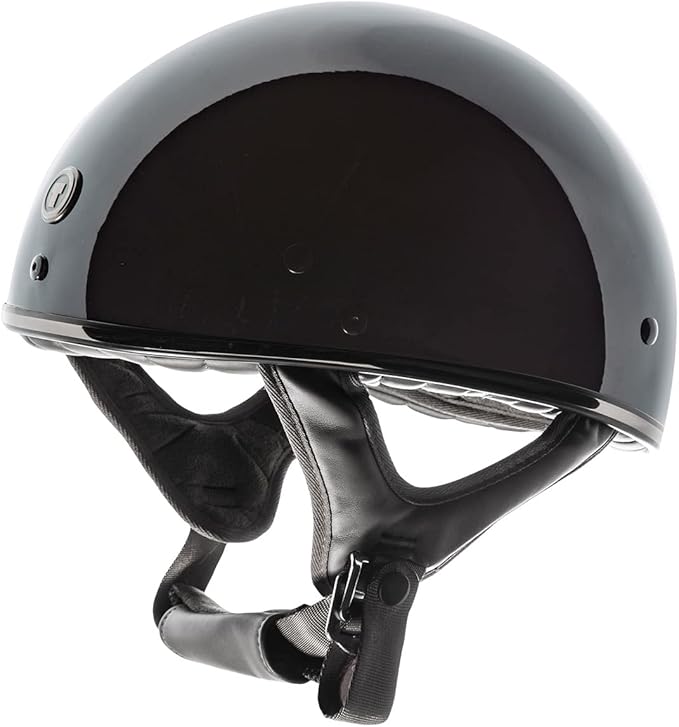 TORC T5 Fiberglass Motorcycle Helmet (Gloss Black Chrome)