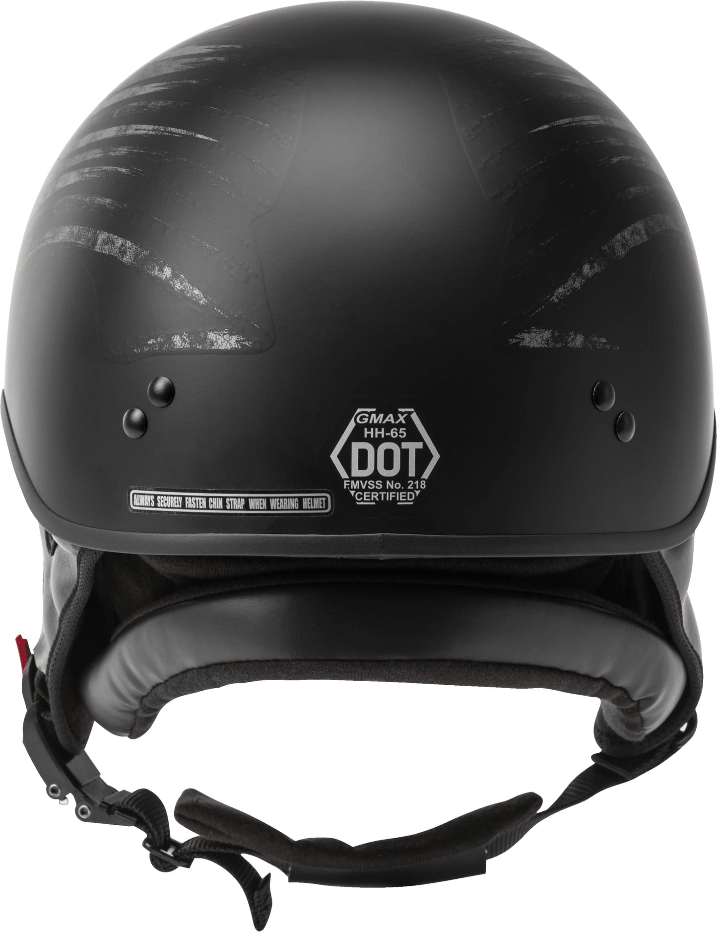 GMAX HH-65 Bravery Half Helmet (Matte Black/Gray) - XS