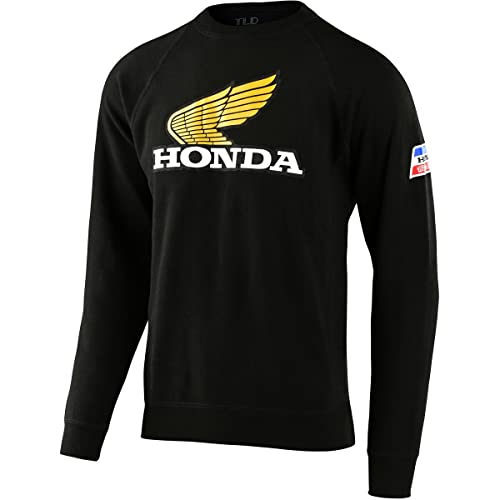 Troy Lee Designs Honda Retro Wing Crew Sweatshirt (Small) (Black)