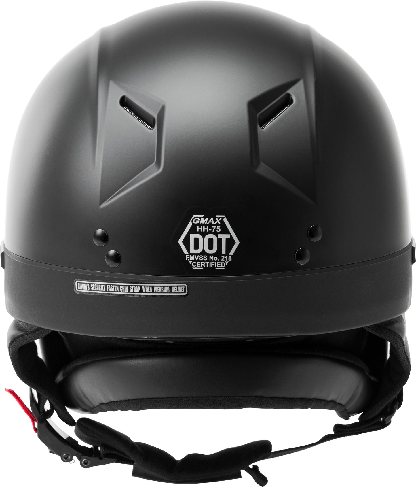 GMAX HH-75 Half Helmet (Matte Black) - Medium