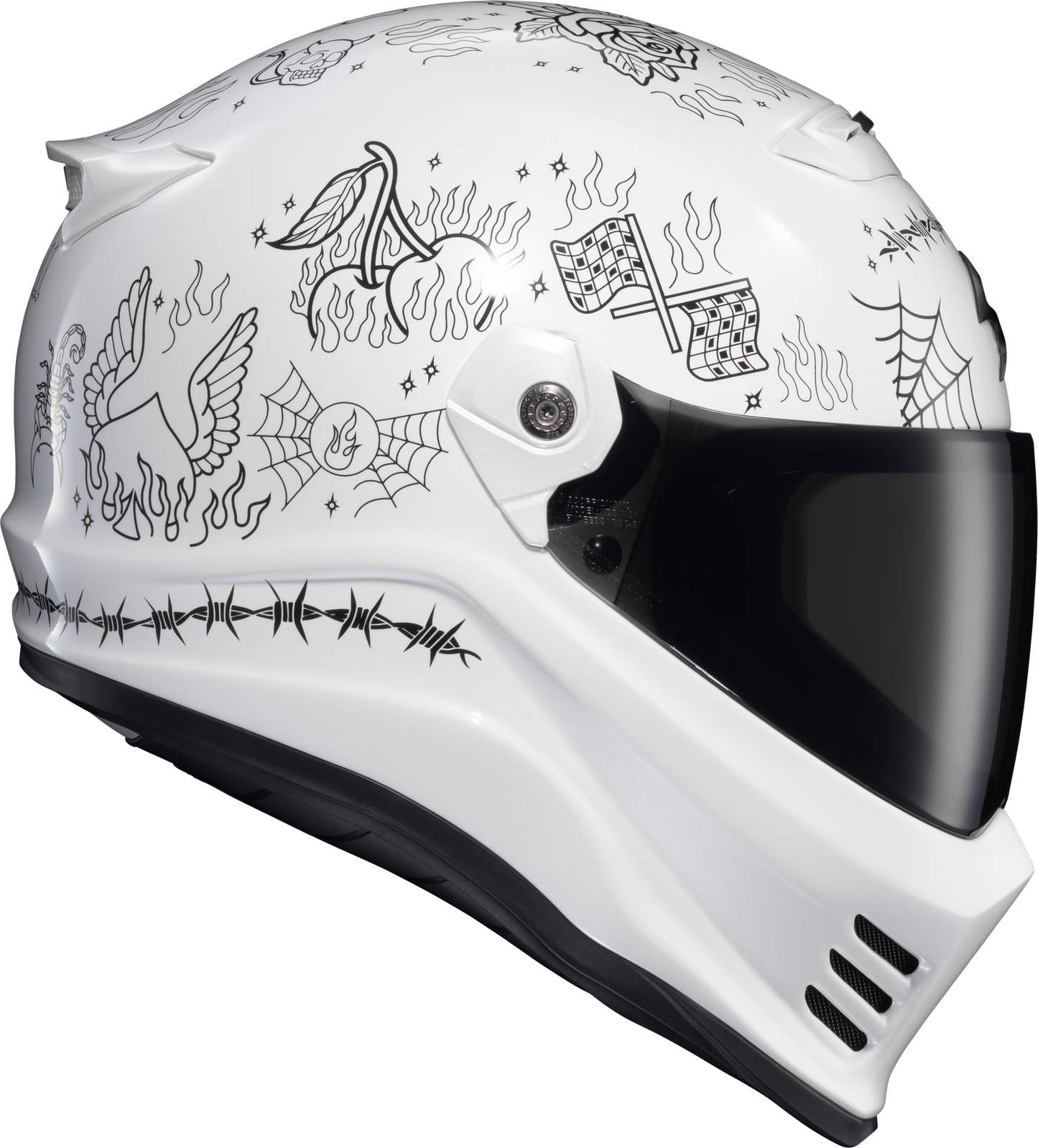 Covert Fx Full Face Helmet The Litas 2 White Lg