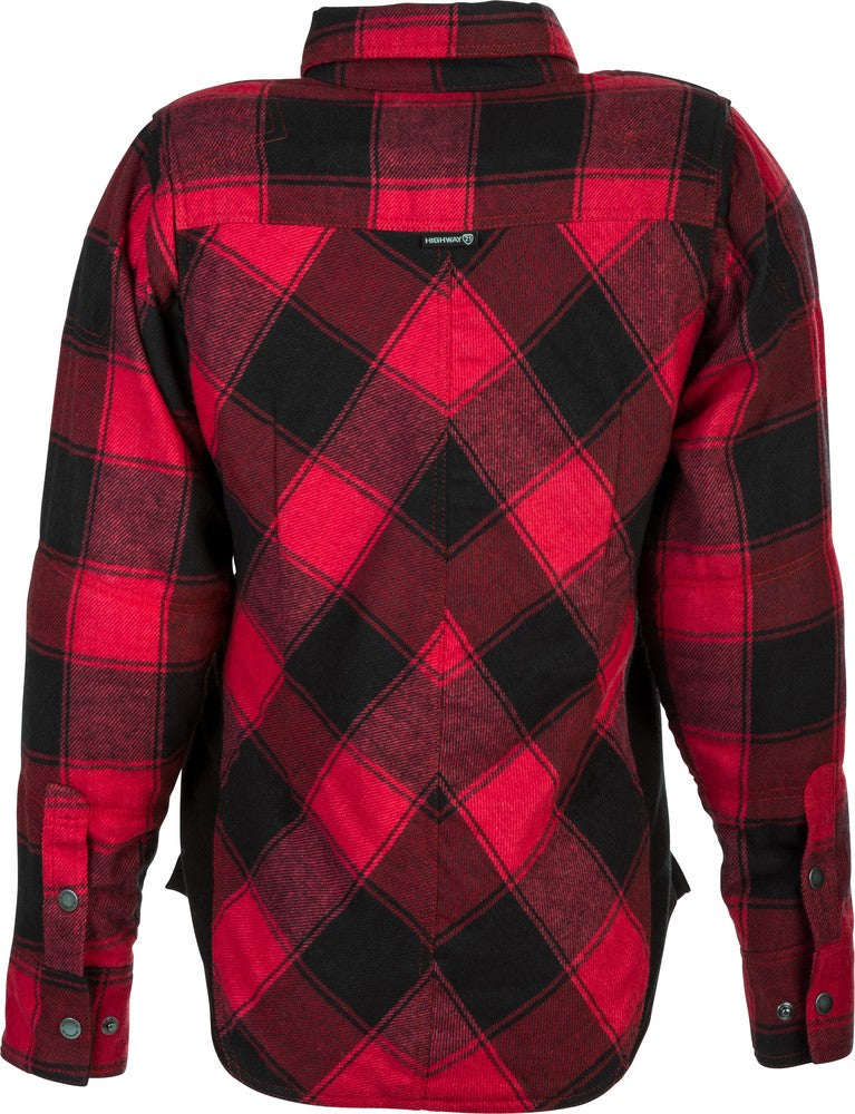 Highway 21 Women's Rogue Motorcycle Flannel Shirt (Red/Black)