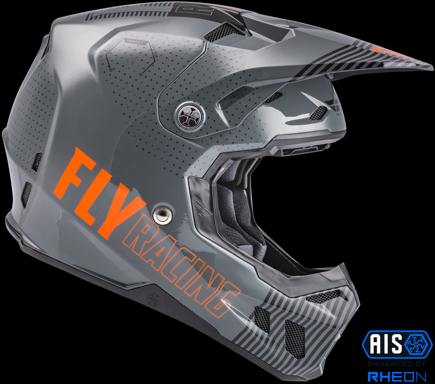 Fly Racing Formula CC Primary Helmet (Grey / Orange) - Youth Large