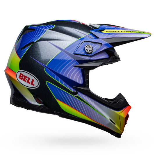 Bell Moto-9S Flex Helmets (Pro Circuit 23 Gloss Silver Metallic Flake)