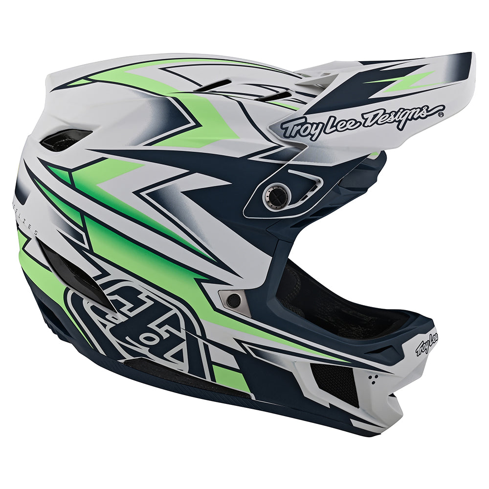 Troy Lee Designs D4 Composite Full Face Mountain Bike Helmet (Volt White)