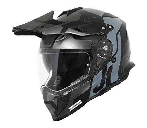 JUST 1 J34 Pro Tour MX Helmet (Titanium/Matte Black)