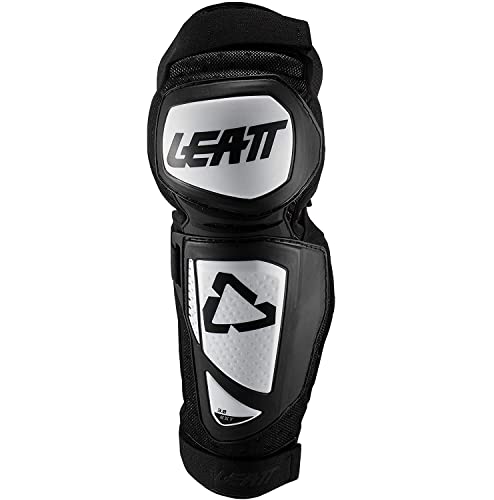 LEATT Adult 3.0 EXT Motocross Full Length Knee and Shin Hard Shell Guard (White/Black)