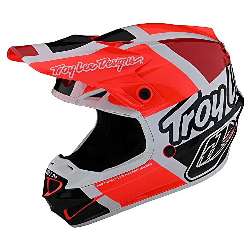 Troy Lee Designs SE4 Polyacrylite Midnight Motocross Helmet Youth  (Red / Charcoal)