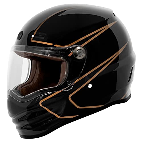 TORC T9 Retro Motorcycle Helmet (Deep Stage) - XS