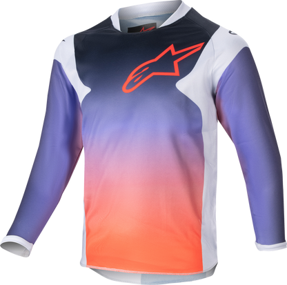 Alpinestars Youth Racer Graphic 1 MX Jersey (Light Grey/Hot Orange/Black) - 2XS