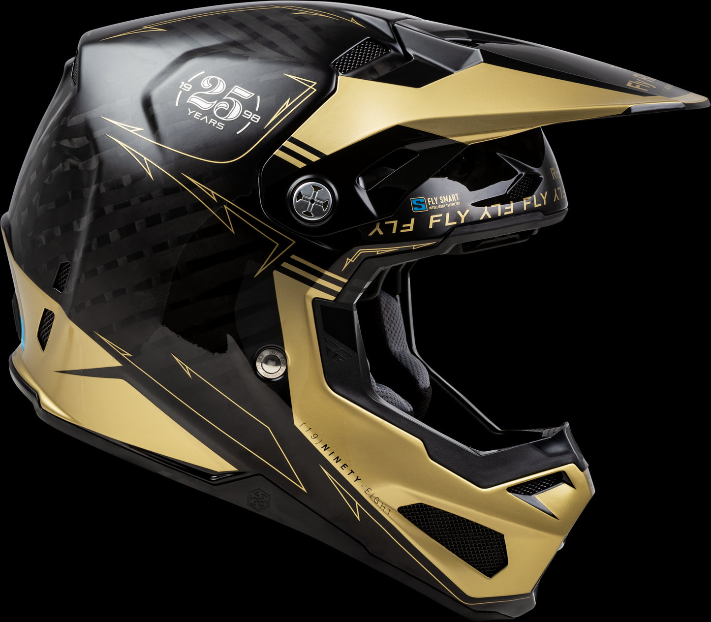 Fly Racing Formula S Legacy Carbon Helmet (Black/Gold)