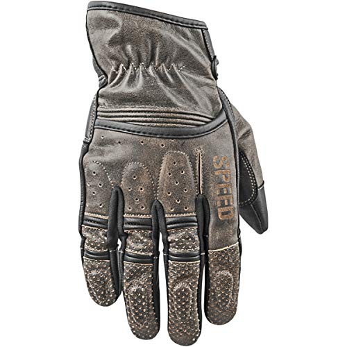 Speed and Strength Rust and Redemption Leather Gloves (Olive) - Small