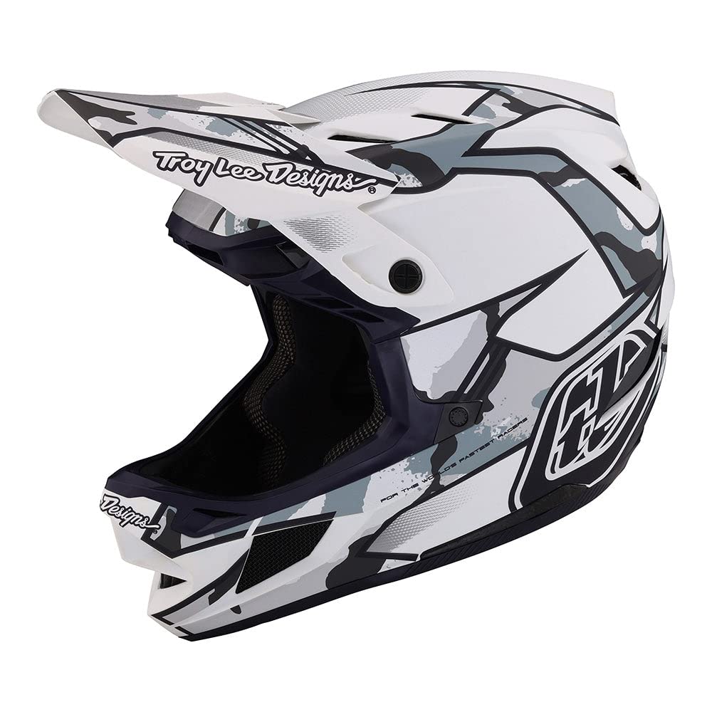 Troy Lee Designs D4 Composite Matrix Camo Full Face Mountain Bike Helmet (White)