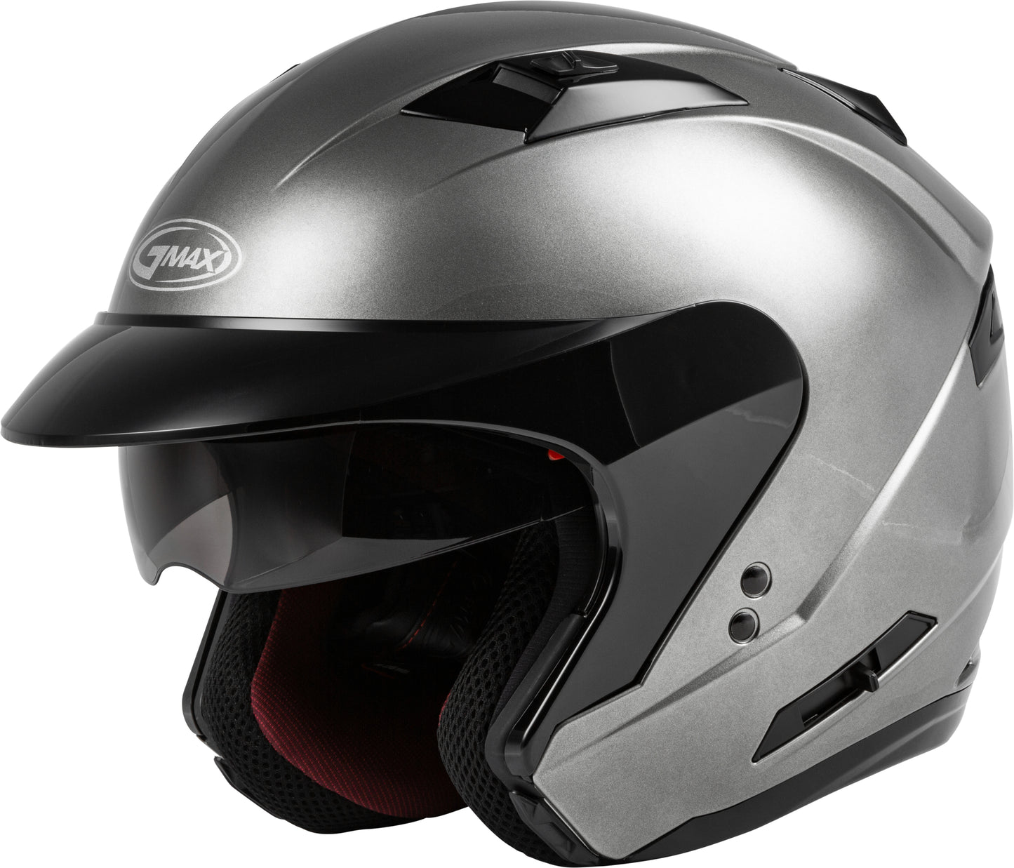 GMAX OF-77 Open-Face Motorcycle Helmet (Titanium) - XS