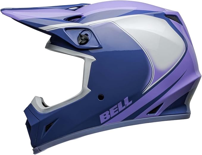 Bell MX-9 MIPS Dirt Helmet (Dart Gloss Purple/White)