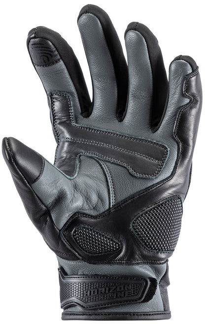 Tourmaster Trailbreak Leather Motorcycle Gloves (Black/Hi-Viz)