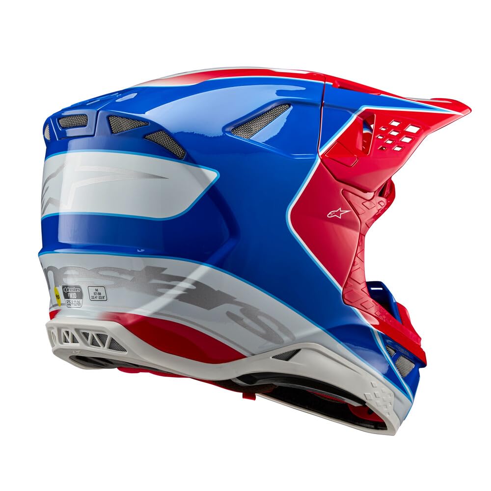 Alpinestars Supertech M10 Aeon Helmet (Bright Red/Blue Glossy) - XL