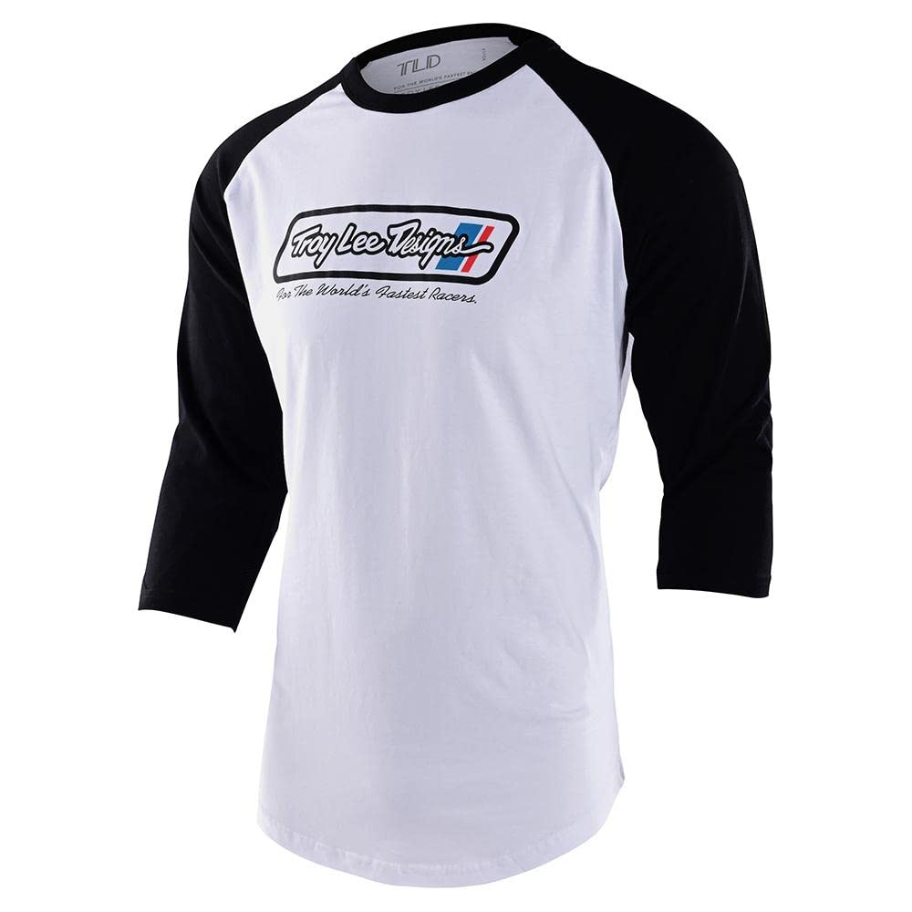 Troy Lee Designs 40th Anniversary Long Sleeve Raglan Go Faster White/Black, Small