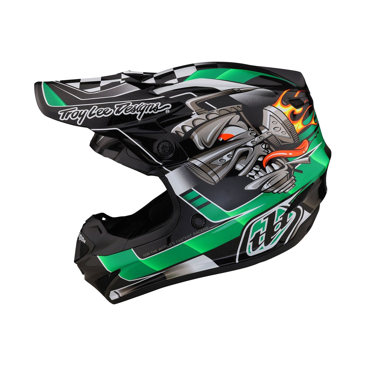 Troy Lee Designs SE4 Polyacrylite Helmet (Carb Green) - Large