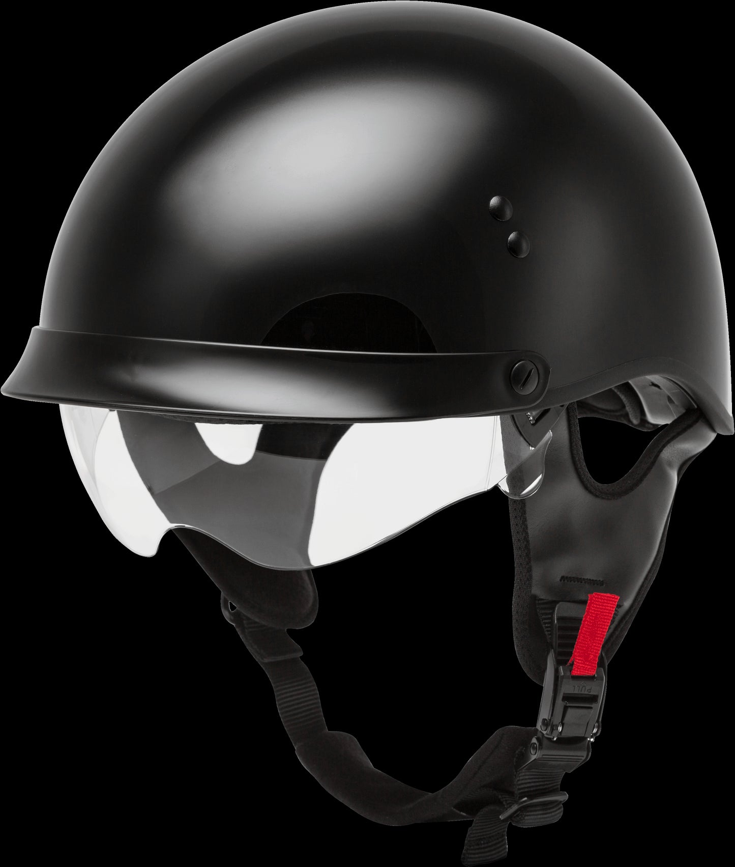 GMAX HH-65 Full Dressed Half Helmet (Black) - Large