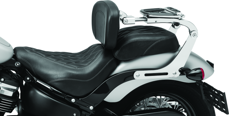 Kuryakyn Fixed Mounts Multi-Purpose Driver & Passenger Backrest 18-Up Softail Black