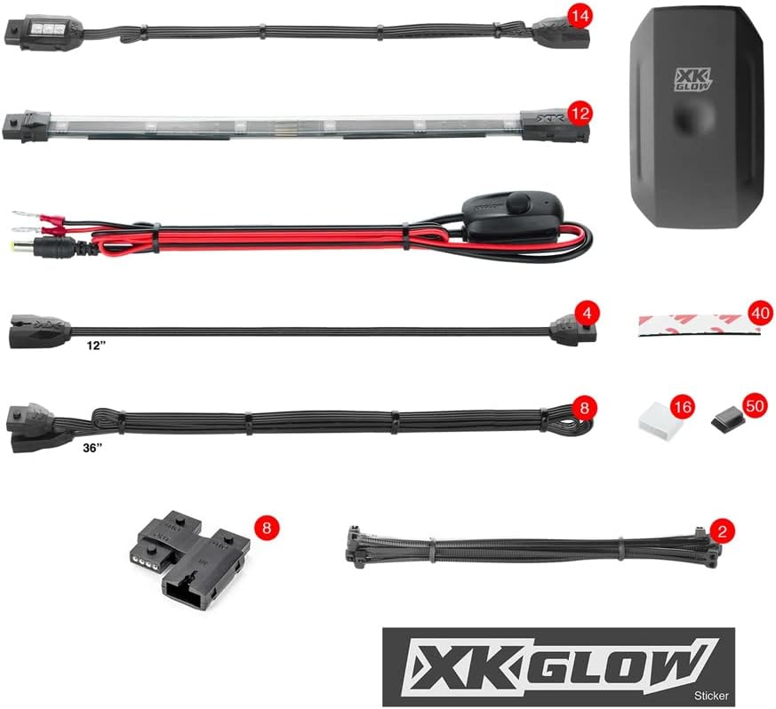 XKGLOW KS-Moto-PRO 14 Pod 12 Strip Accessory Light Kits