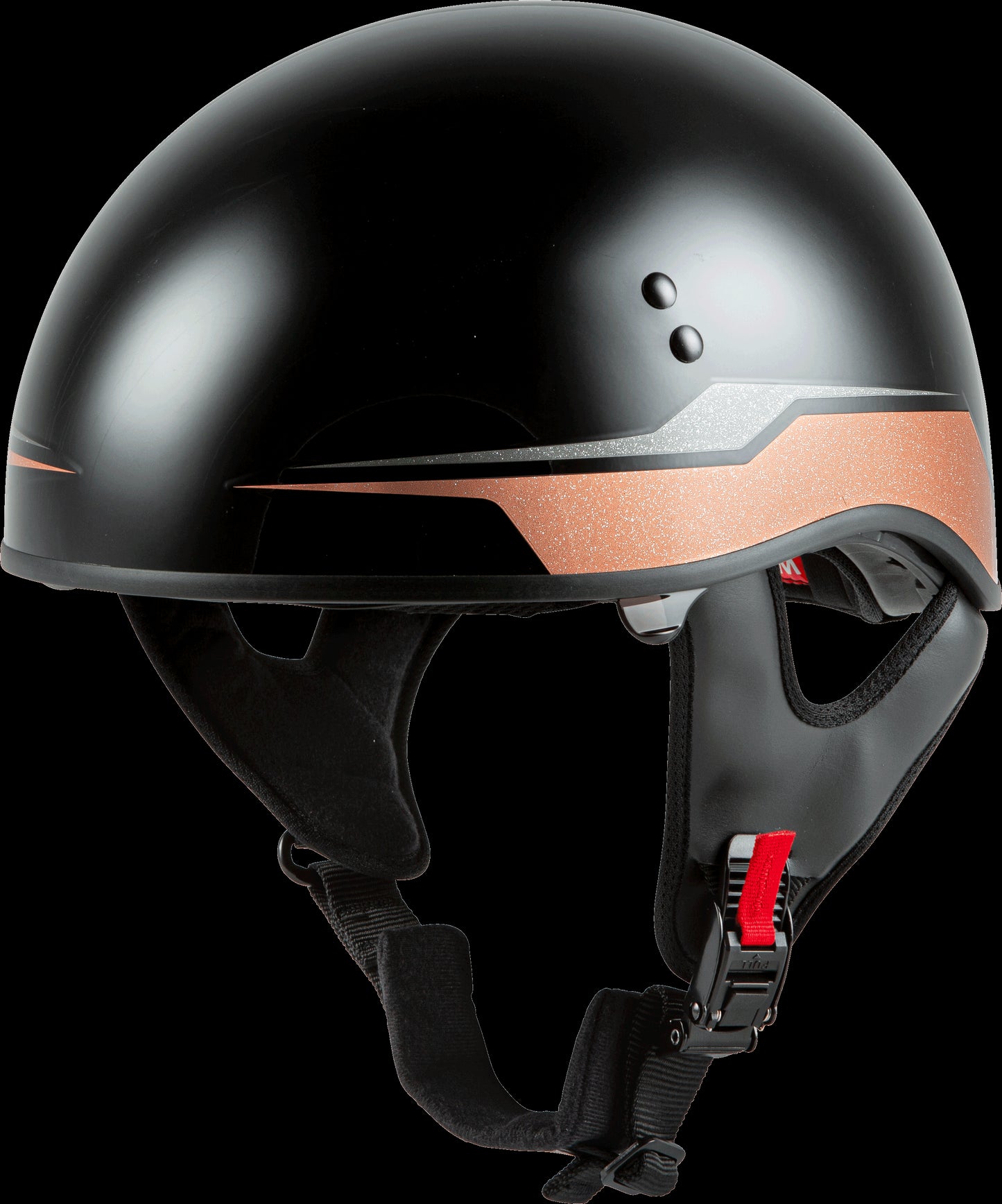 GMAX HH-65 Source Naked Half Helmet (Black/Copper) - XXL