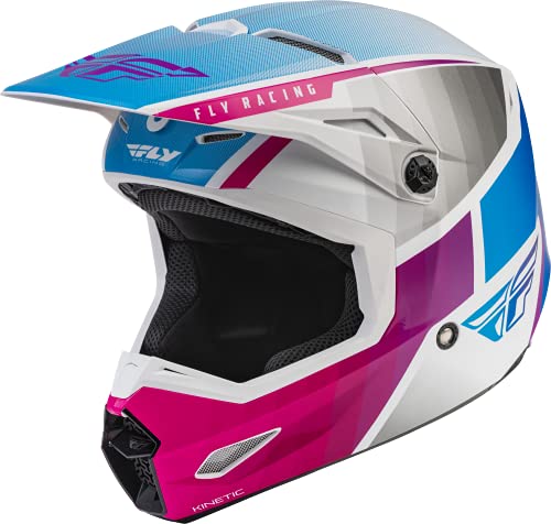 Fly Racing Kinetic Drift Helmet (Pink / White / Blue) - 2XL