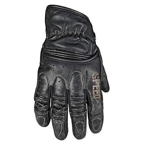 Speed and Strength Rust and Redemption Leather Gloves (Black) - Small