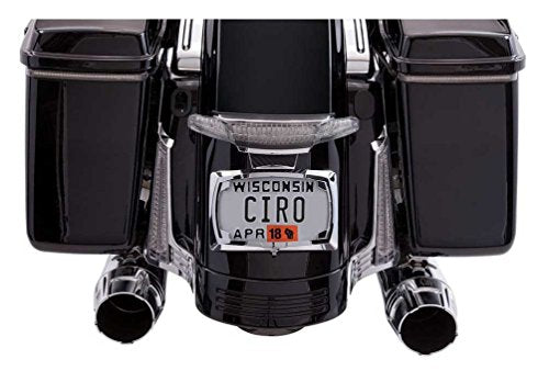 Ciro Latitude Tail Light with License Plate Holder for 14-23' Harley Davidson Touring Models (Chrome w/ Light Smoke Lens) 40053