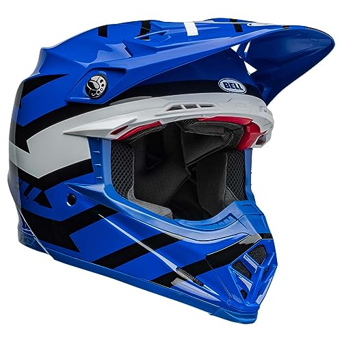 Bell Moto-9S Flex Helmets (Banshee Gloss Blue/White)