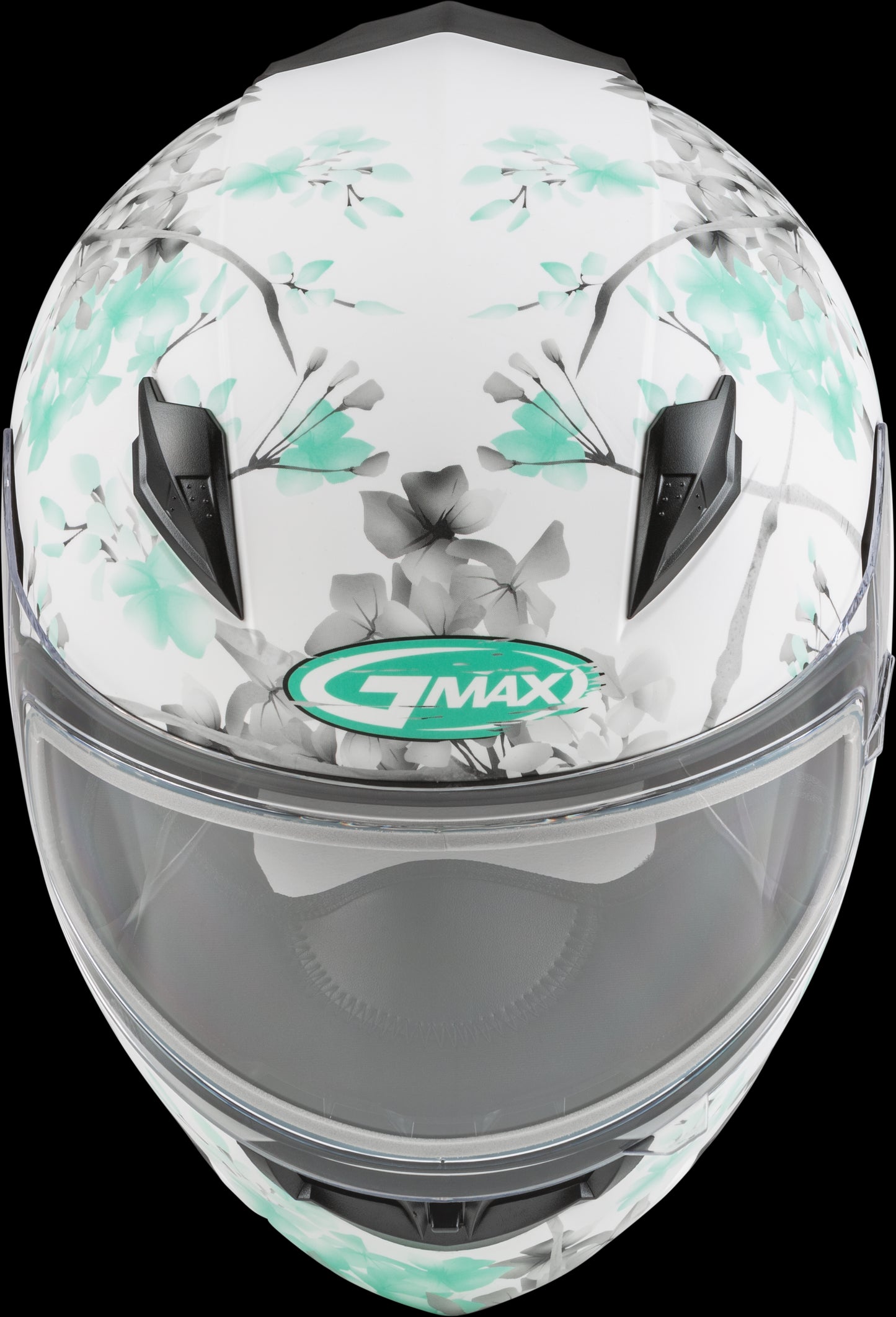 GMAX FF-49S Blossom Snow Helmet (Matte White/Teal/Grey) - XL