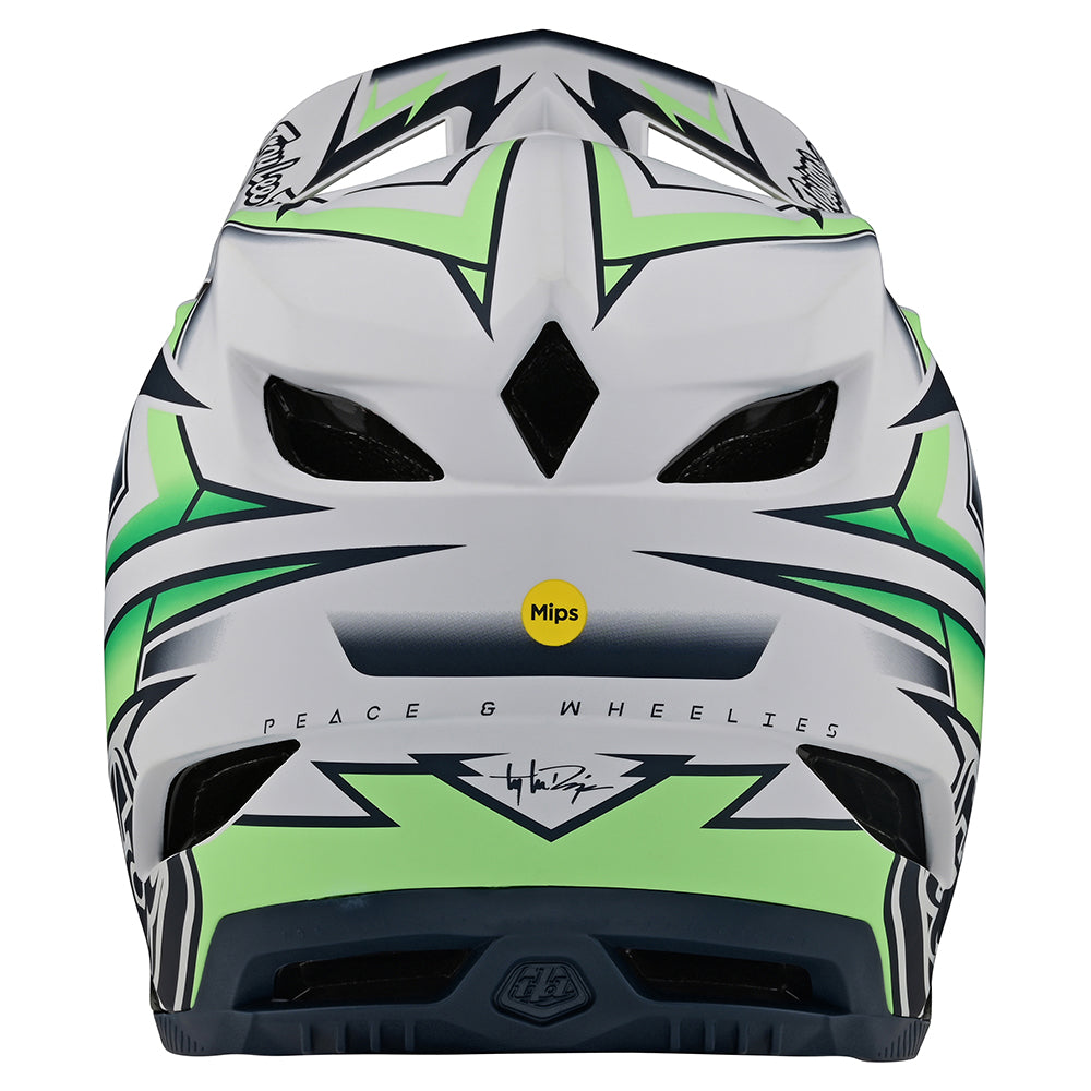 Troy Lee Designs D4 Composite Full Face Mountain Bike Helmet (Volt White)