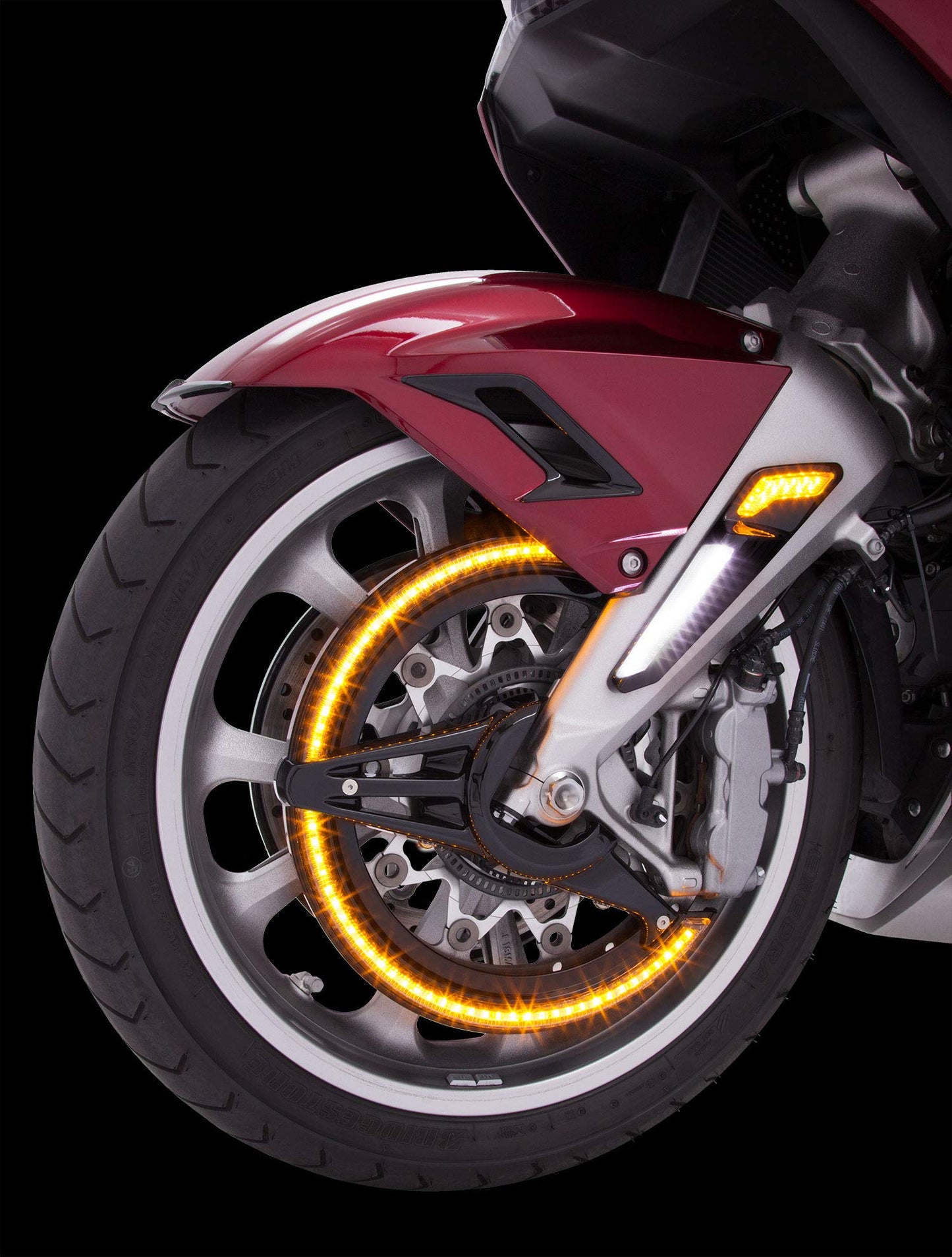 Goldstrike LED Rotor Covers for Gold Wing (Black)