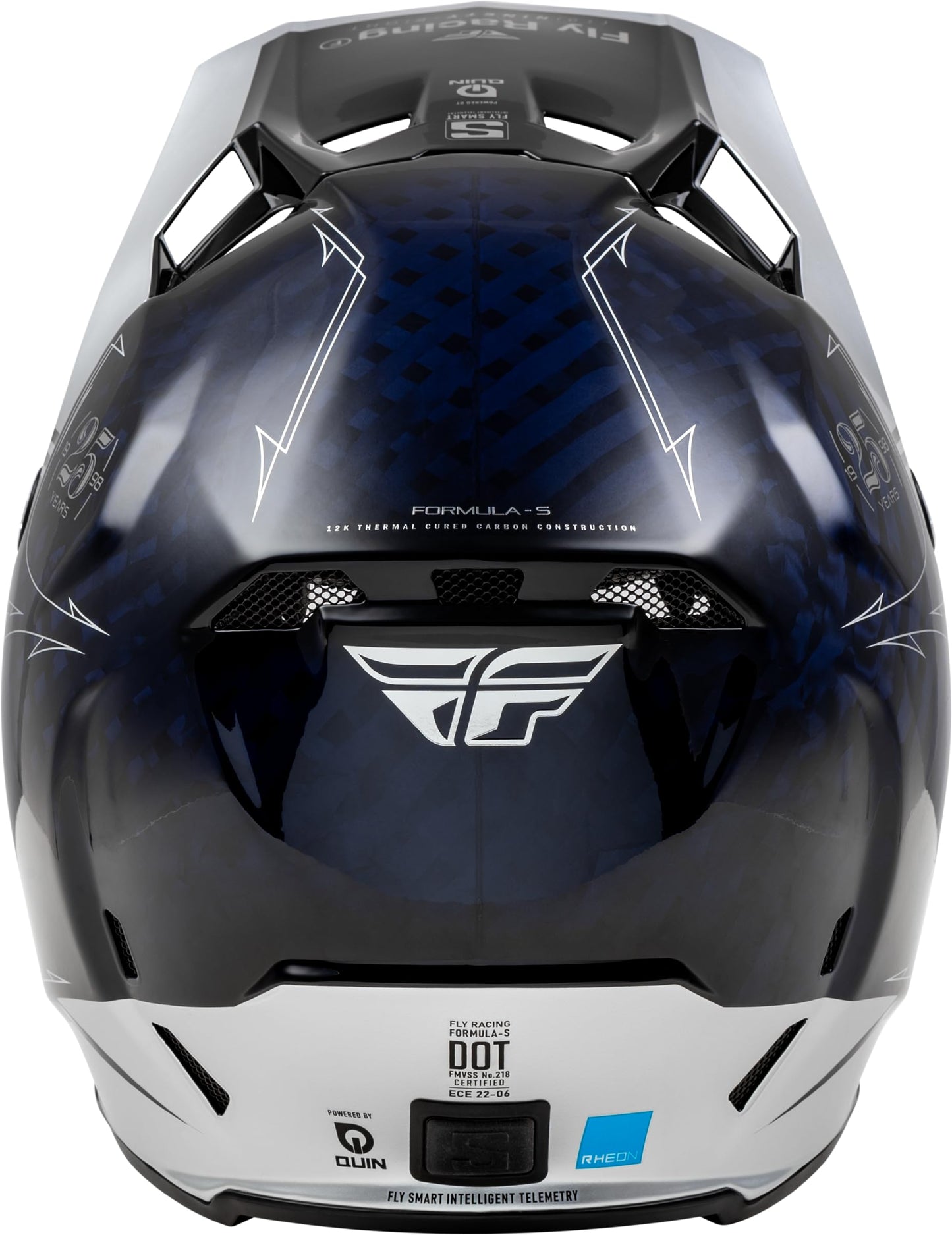 Fly Racing Formula S Legacy Carbon Helmet (Blue Carbon/Silver)