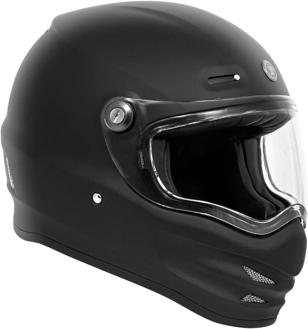 TORC T9 Retro Motorcycle Helmet (Matte Black)