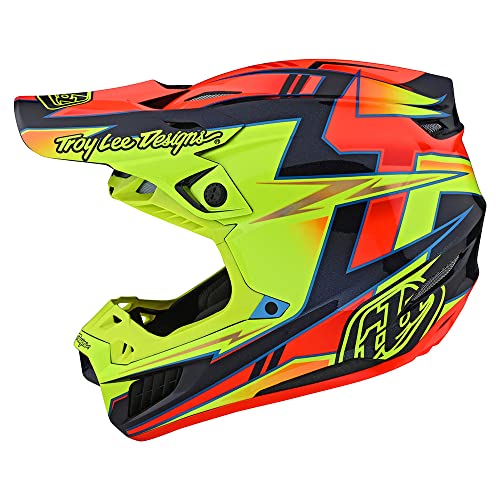 Troy Lee Designs SE5 Composite Graph Adult Motocross Helmet W/MIPS  (Yellow/Navy)