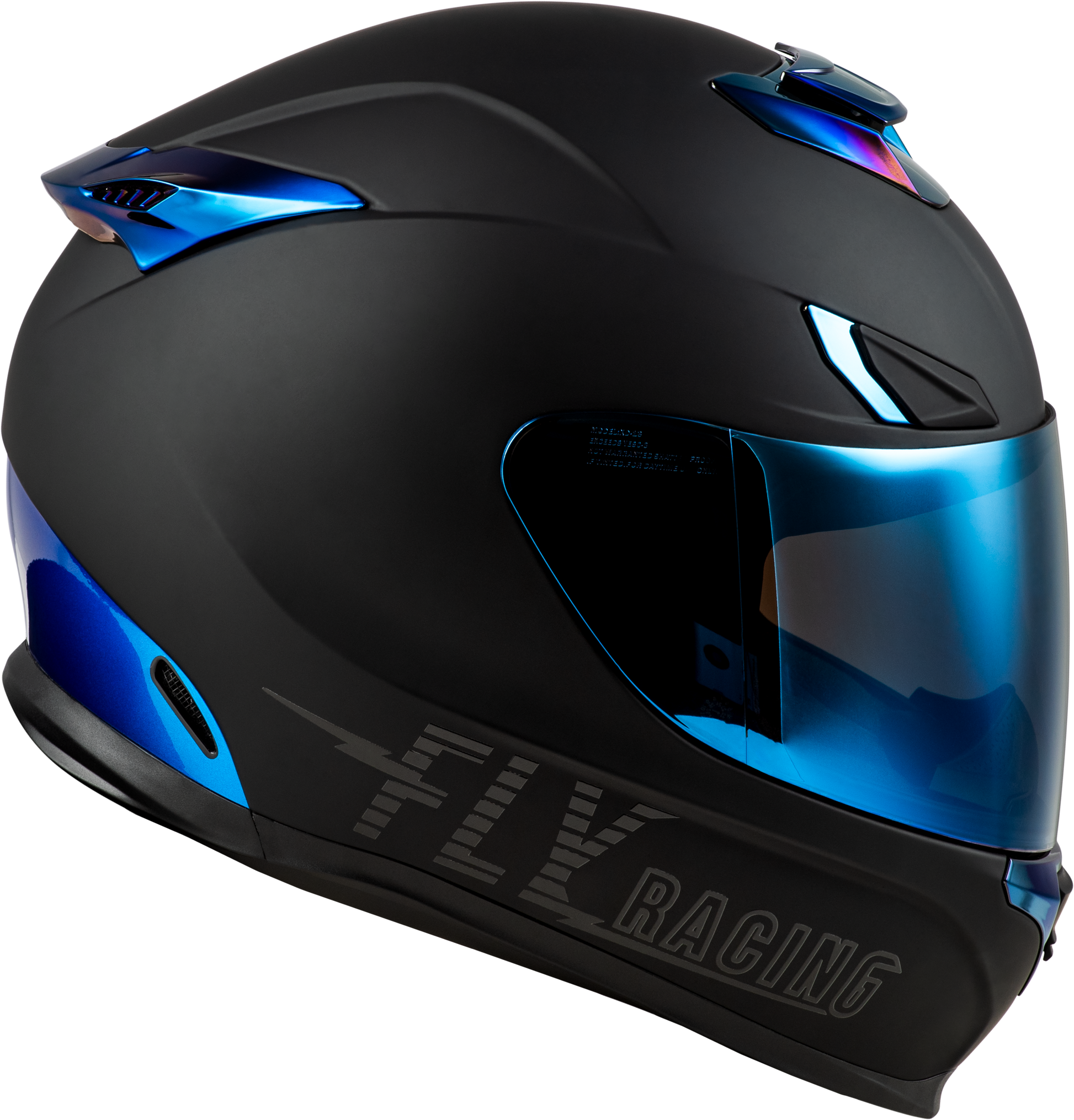 Sentinel Recon Helmet Matte Black/Blue Chrome Xs