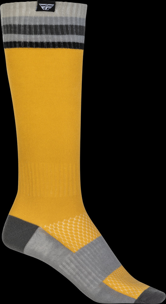 FLY Racing Adult MX Thin Socks (Yellow) - Small/Medium